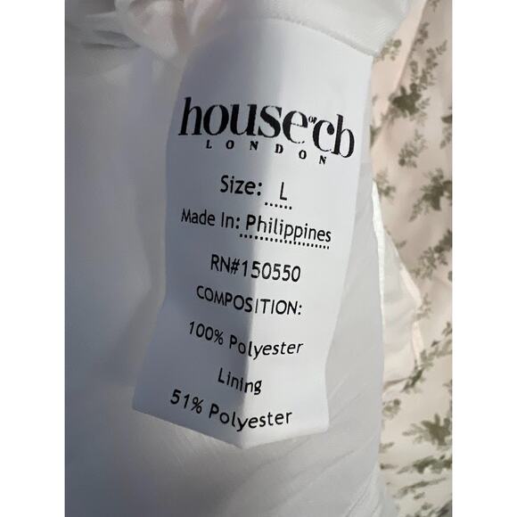 House of CB Christiana Garden Print Mini Dress Size L Large - Picture 8 of 10